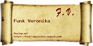 Funk Veronika névjegykártya